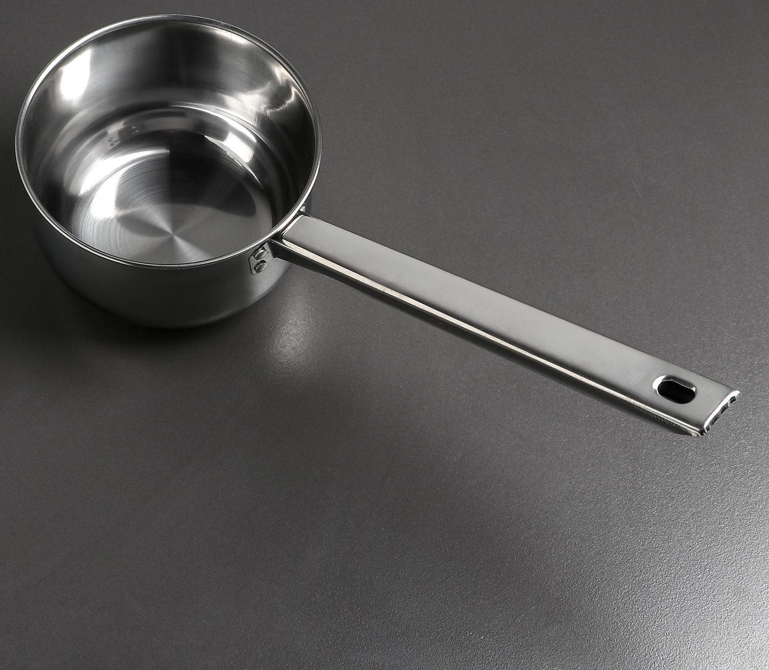 Ковш из нержавеющей стали, 1,1 л, 39×14,5×8 см, металлическая ручка
