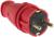 Вилка переносная В16-001, 16 А, 250 В, IP44, с з/к, каучук, красная