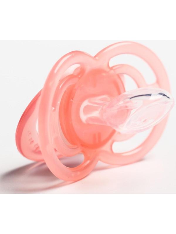 Набор ортодонтических пустышек, 2 шт., силикон, от 3 мес., цвет розовый