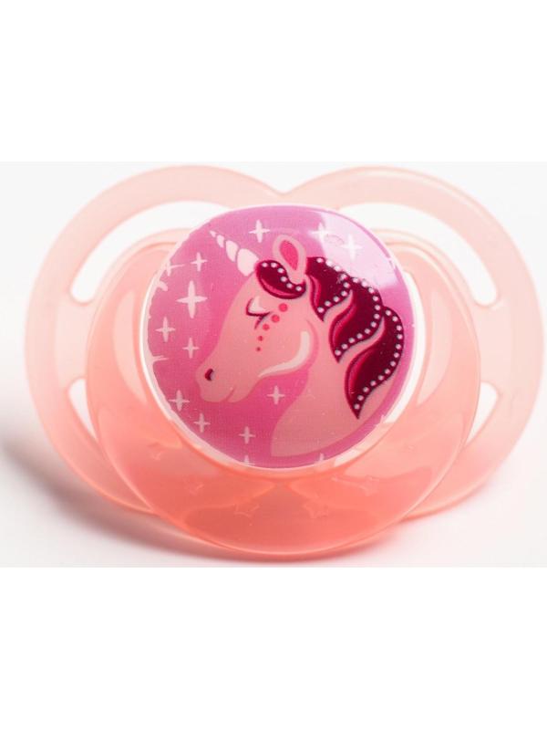 Набор ортодонтических пустышек, 2 шт., силикон, от 3 мес., цвет розовый