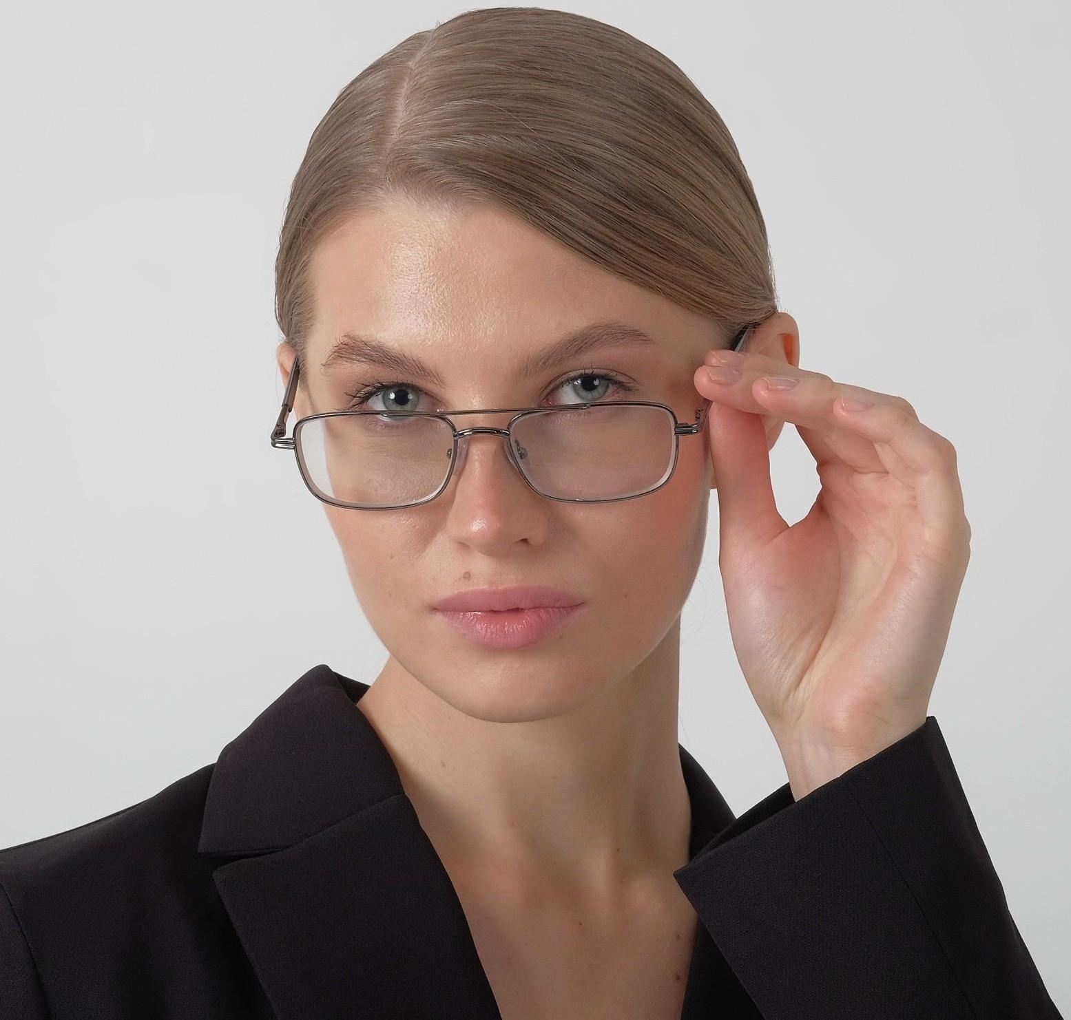 Очки корригирующие 9882, цвет серый, фотохром, отгиб.дужка, -3