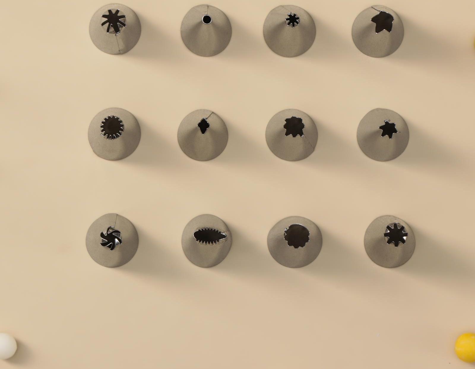 Набор кондитерских насадок, 12 шт: d=1,8 см