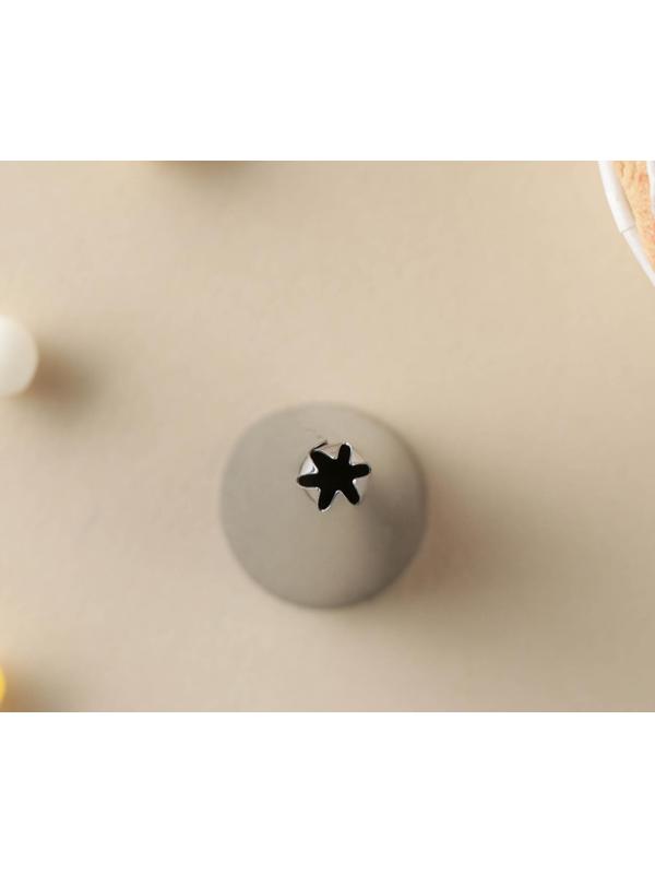 Насадка кондитерская, d=2,5 см, выход 0,6 см, нержавеющая сталь