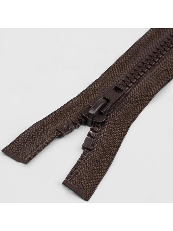 Молния разъёмная «Трактор», №8, замок автомат, 80 см, цвет коричневый