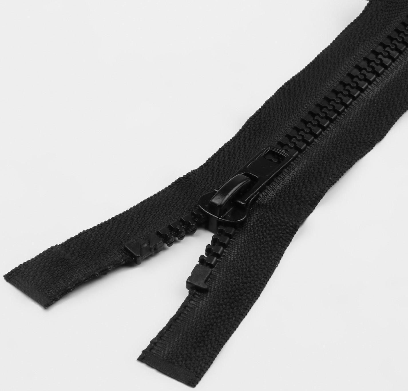 Молния разъёмная «Трактор», №8, замок автомат, 110 см, цвет чёрный