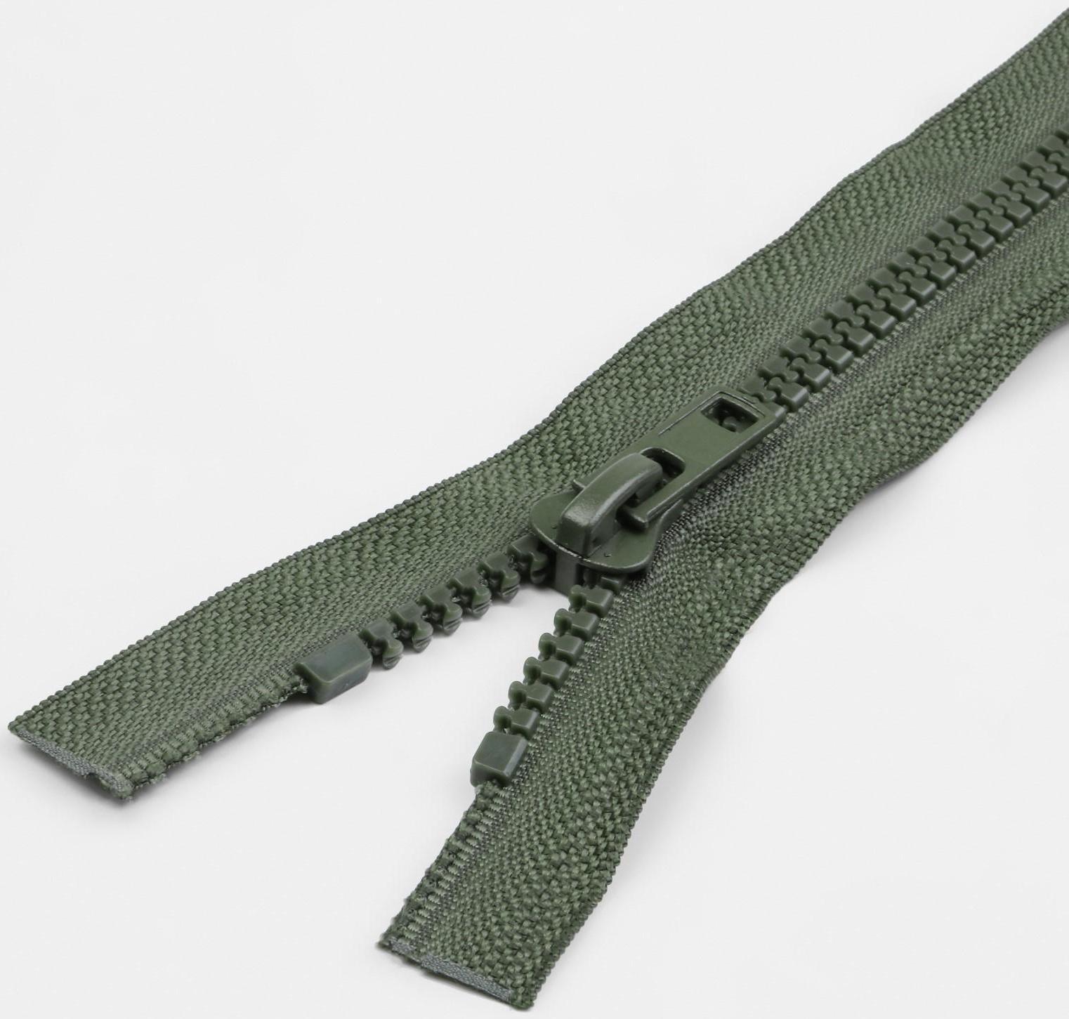 Молния разъёмная «Трактор», №8, 2 бегунка, замки автомат, 100 см, цвет хаки