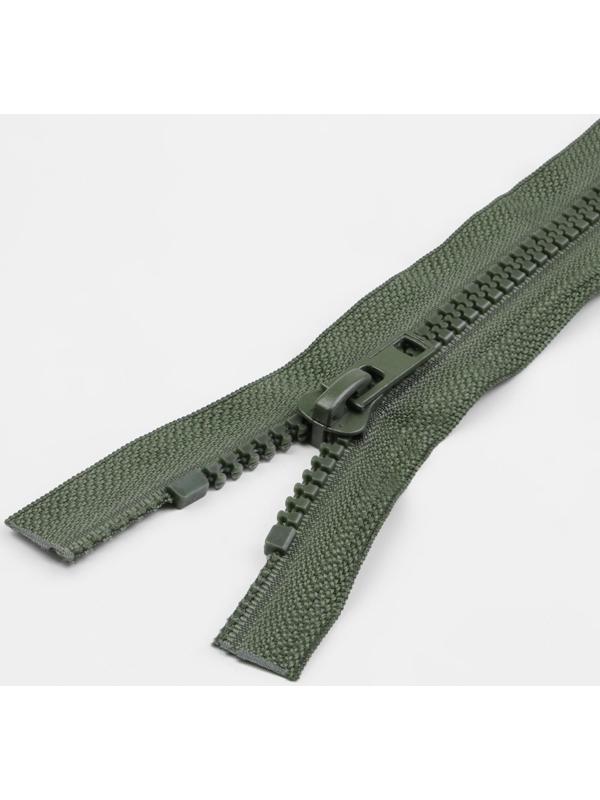 Молния разъёмная «Трактор», №8, 2 бегунка, замки автомат, 100 см, цвет хаки