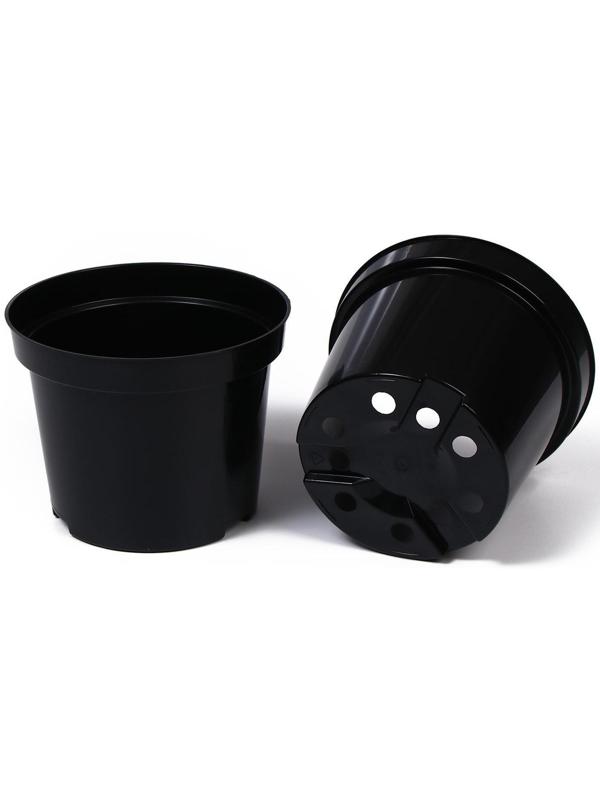 Горшок для рассады, 3 л, 18,5 × 18,5 × 15 см, чёрный, Greengo