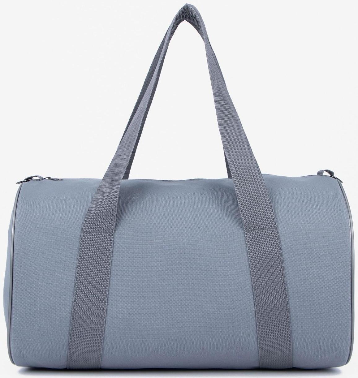 Сумка спортивная на молнии, длинный ремень, цвет серый