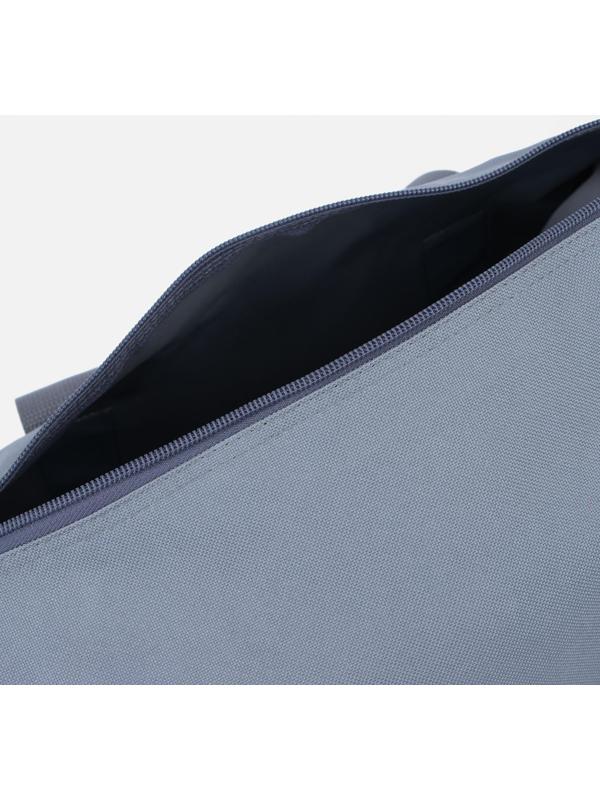 Сумка спортивная на молнии, длинный ремень, цвет серый