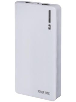 Внешний аккумулятор LuazON PB-01, 7200 мАч, 2 USB, 1/2.1 А, фонарик, белый