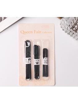 Шпильки для волос (набор 30 шт) 6 см, 7 см, 8 см, чёрный