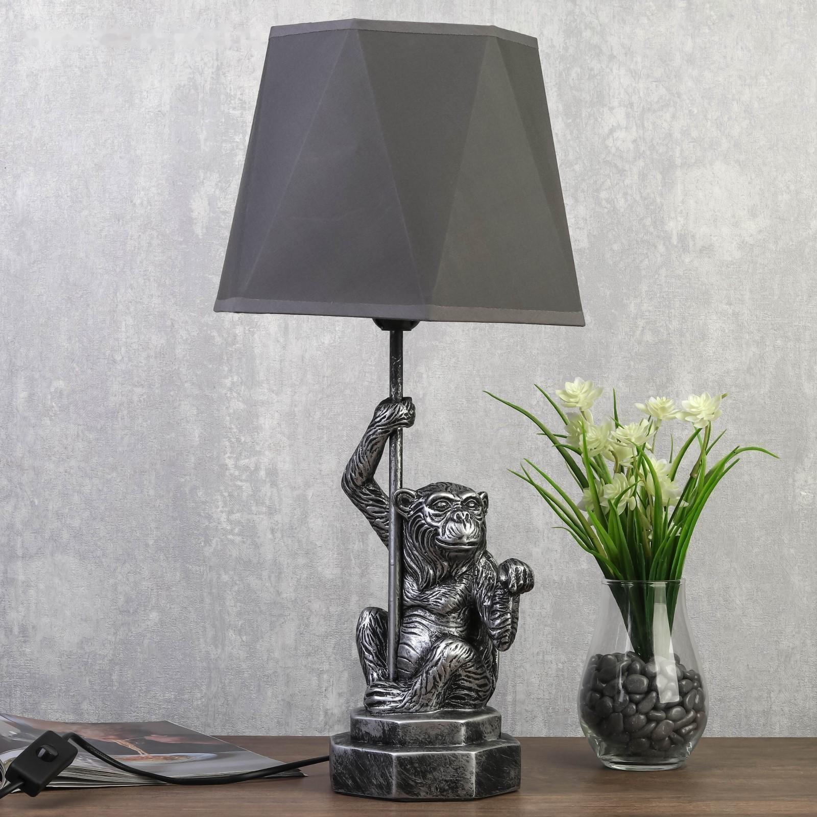 Лампа настольная 9293967TL/1 чернёное серебро E27 40Вт 30х30х53 см