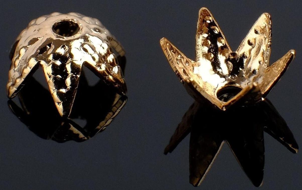 Шапочки для бусин (набор 50шт) СМ-014, 4 х 7,4 мм, цвет золото