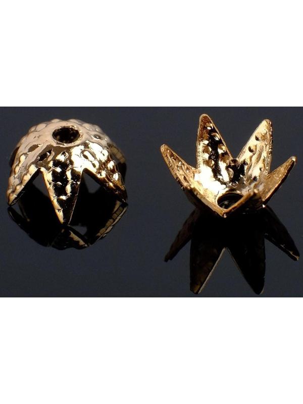 Шапочки для бусин (набор 50шт) СМ-014, 4 х 7,4 мм, цвет золото