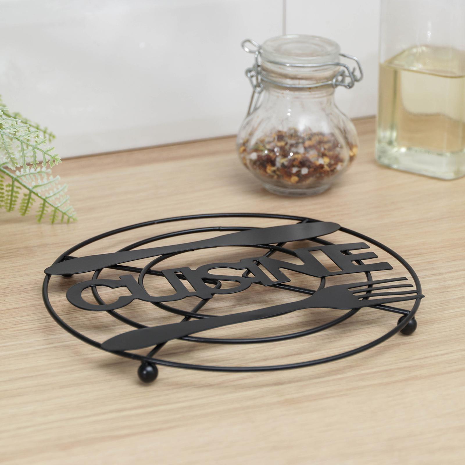 Подставка под горячее Доляна Cuisine+, 18×17,9×1,2 см, цвет чёрный