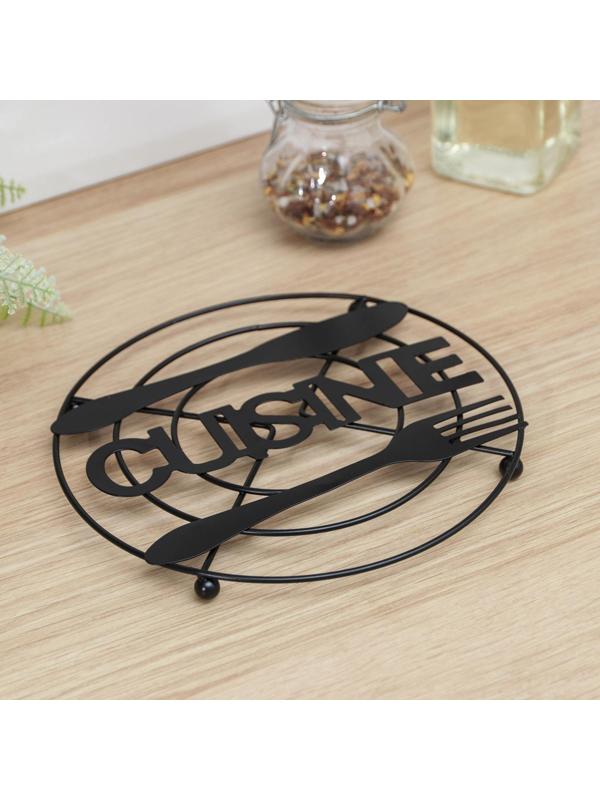 Подставка под горячее Доляна Cuisine+, 18×17,9×1,2 см, цвет чёрный