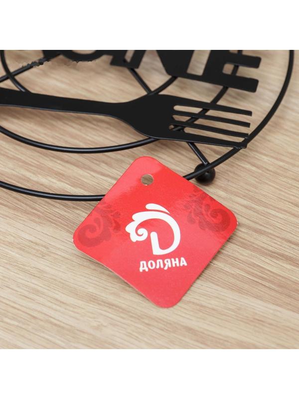 Подставка под горячее Доляна Cuisine+, 18×17,9×1,2 см, цвет чёрный