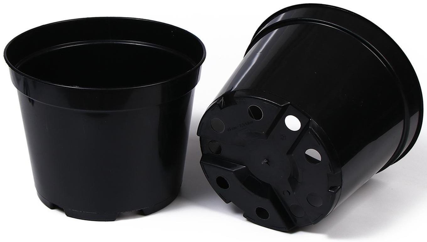 Горшок для рассады, 7,5 л, 26 × 26 × 26 см, чёрный, Greengo