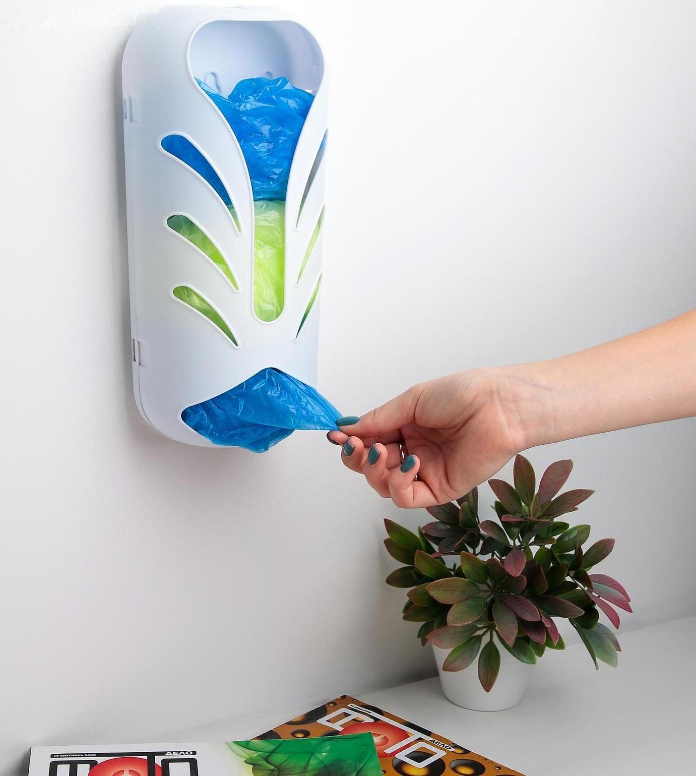 Корзина для пакетов Krita, 12×7×28 см, цвет снежно-белый