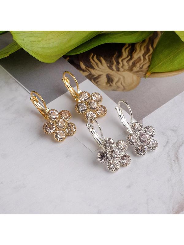 Серьги со стразами 