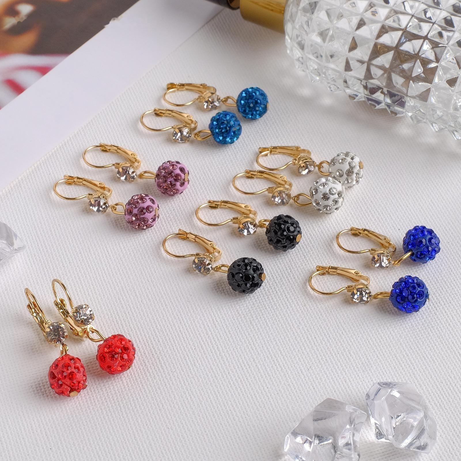 Серьги со стразами 