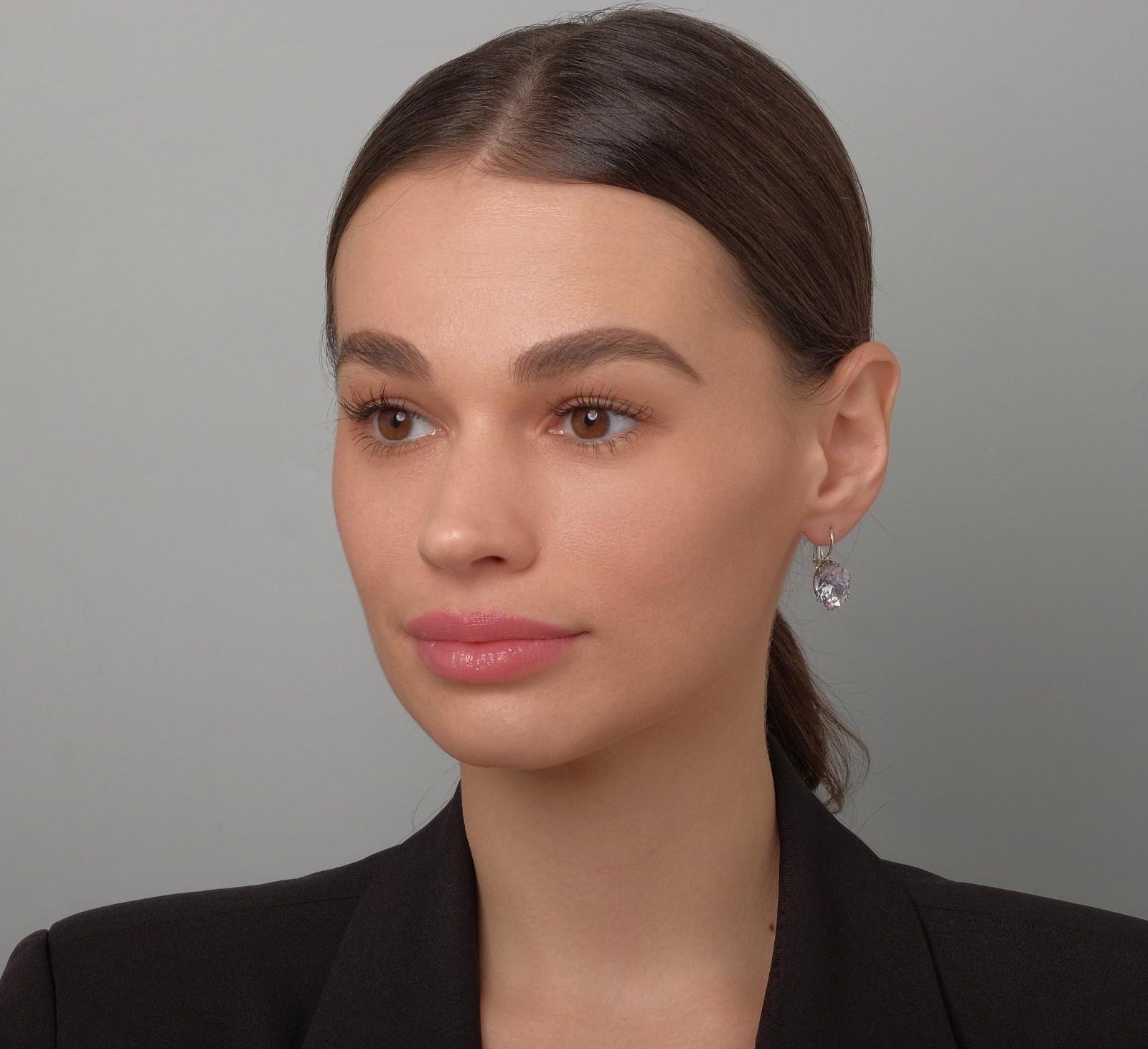 Серьги со стразами 