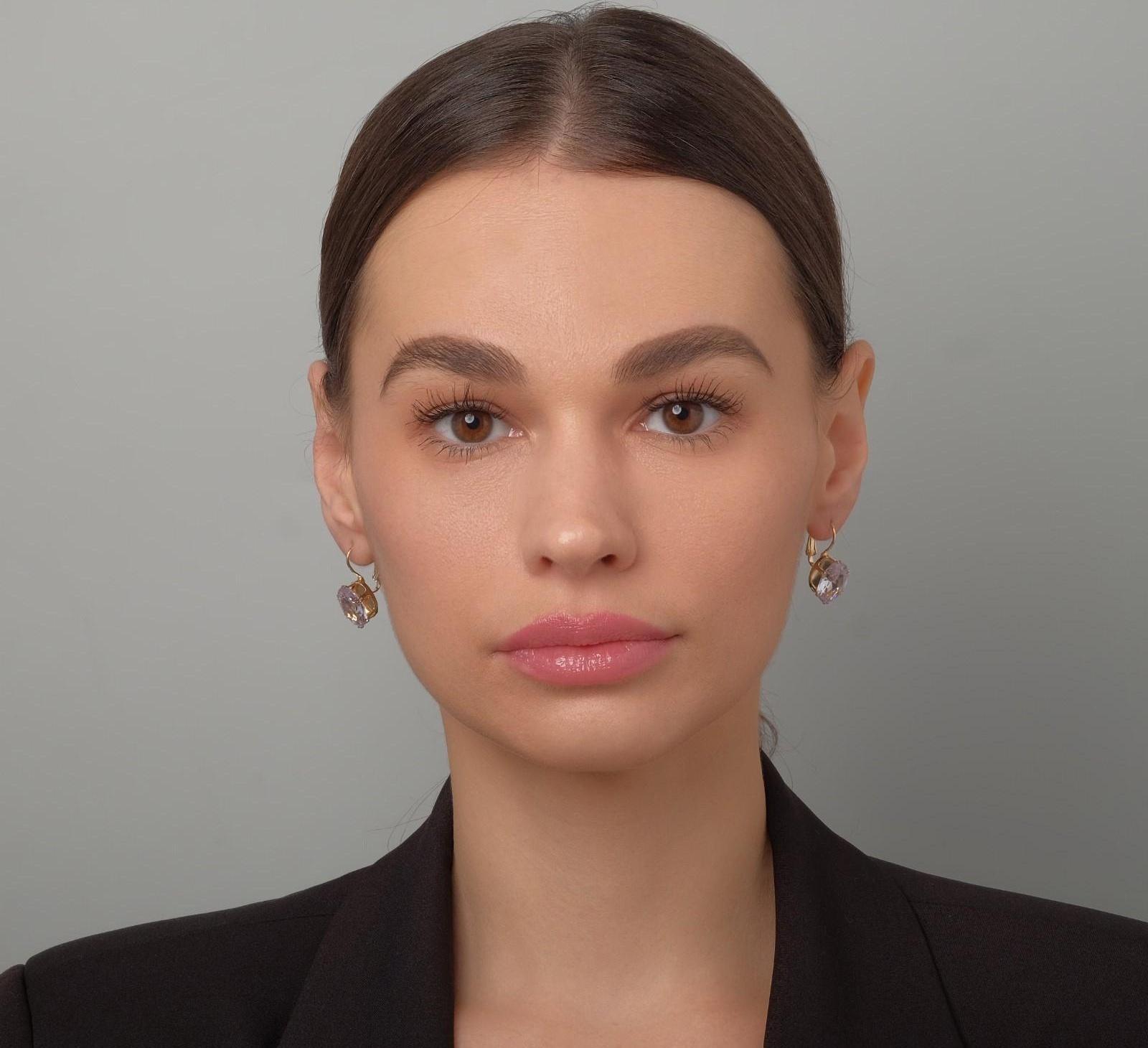 Серьги со стразами 