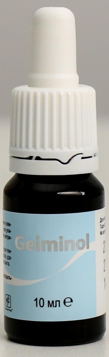 Противопаразитарный комплекс натуральный Gelminol, капли 10 мл + саше 5 х 5 г