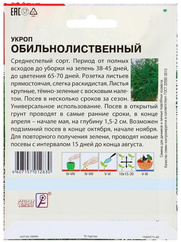 Семена ХХХL Укроп 