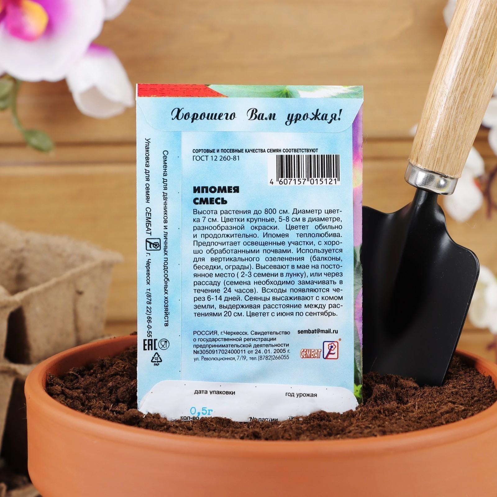 Семена цветов Ипомея Смесь, О, 0,5 г