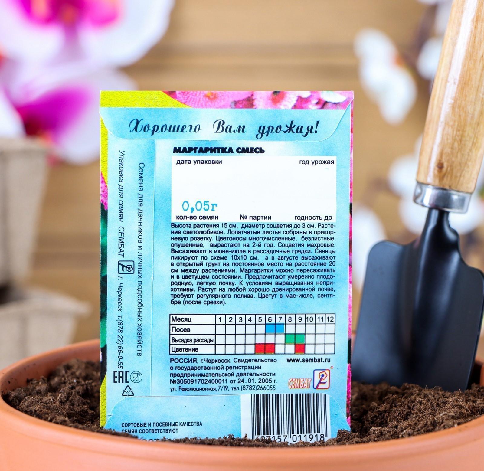 Семена цветов Маргаритка 