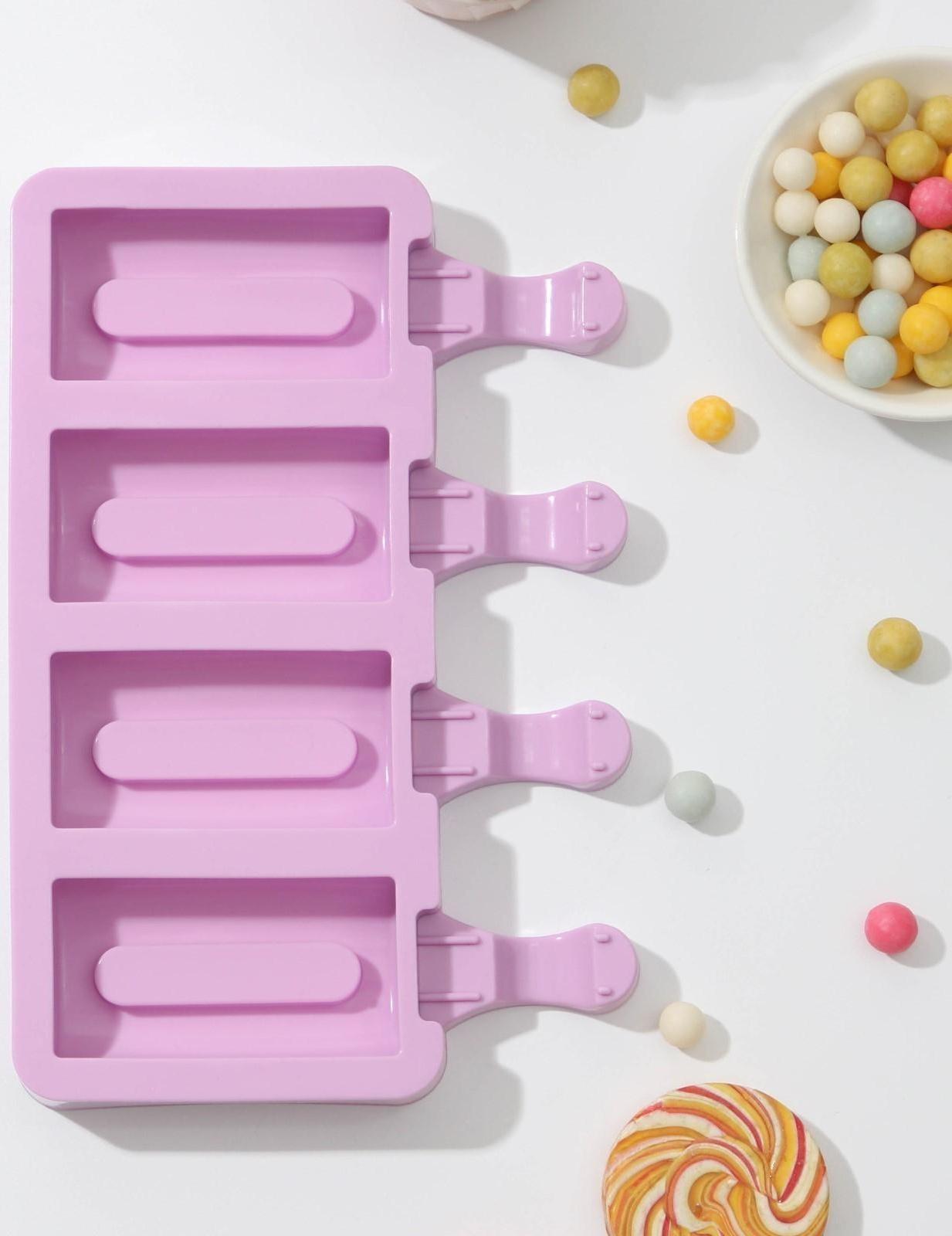 Форма для мороженого «Сицилия», 19,5×11 см, 4 ячейки (6,8×3,5 см), цвет МИКС