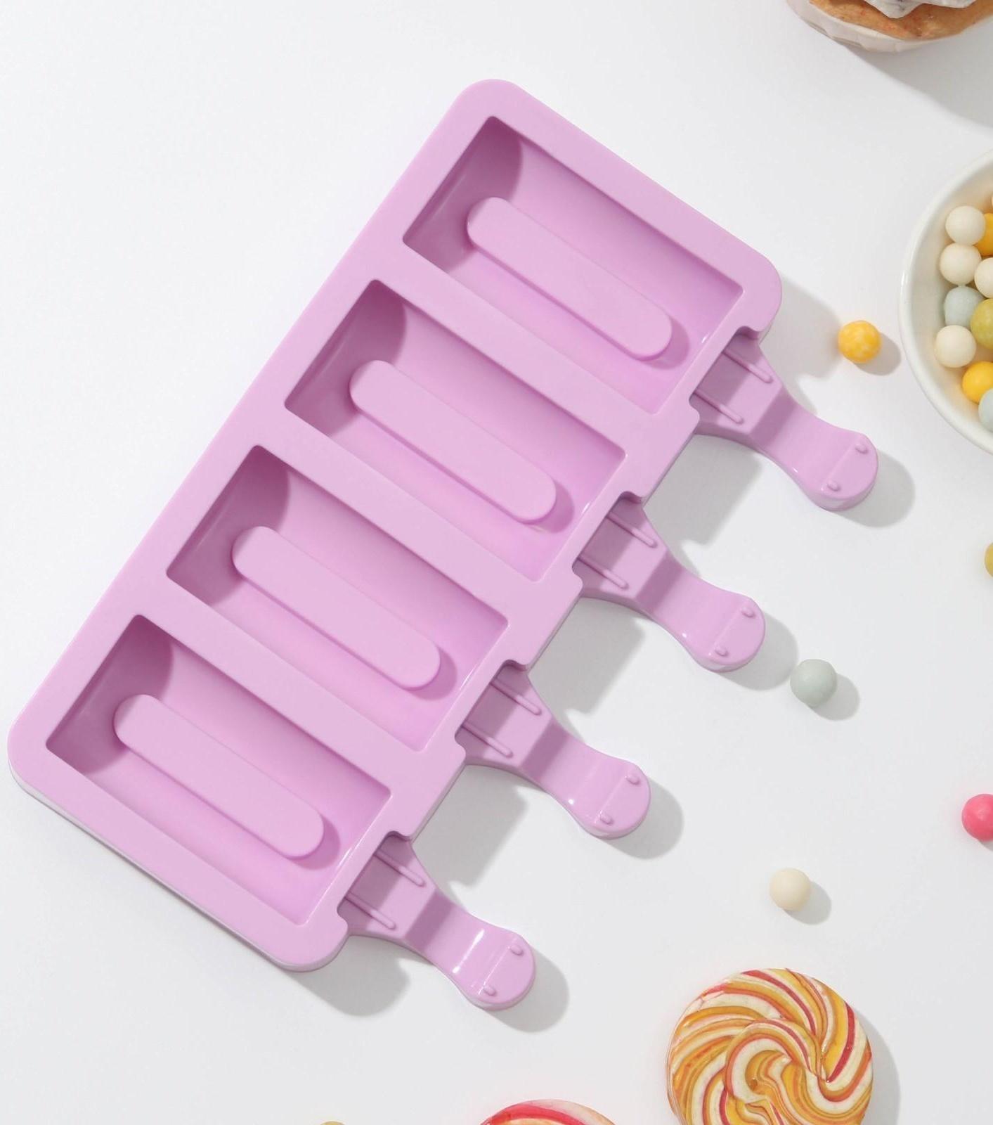 Форма для мороженого «Сицилия», 19,5×11 см, 4 ячейки (6,8×3,5 см), цвет МИКС