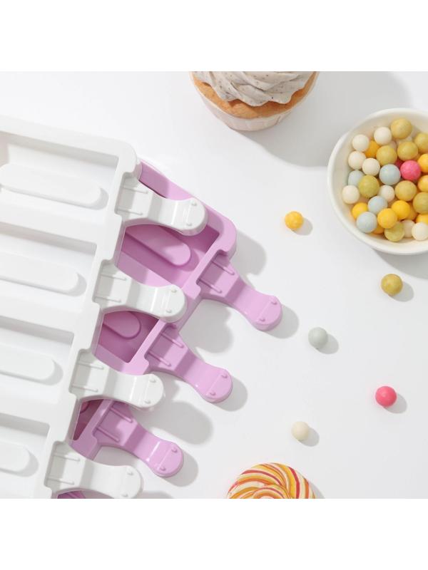 Форма для мороженого «Сицилия», 19,5×11 см, 4 ячейки (6,8×3,5 см), цвет МИКС