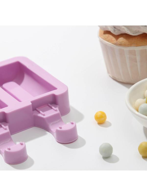 Форма для мороженого «Сицилия», 19,5×11 см, 4 ячейки (6,8×3,5 см), цвет МИКС