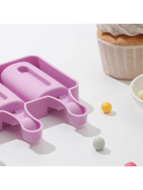 Форма для мороженого «Сицилия», 19,5×11 см, 4 ячейки (6,8×3,5 см), цвет МИКС