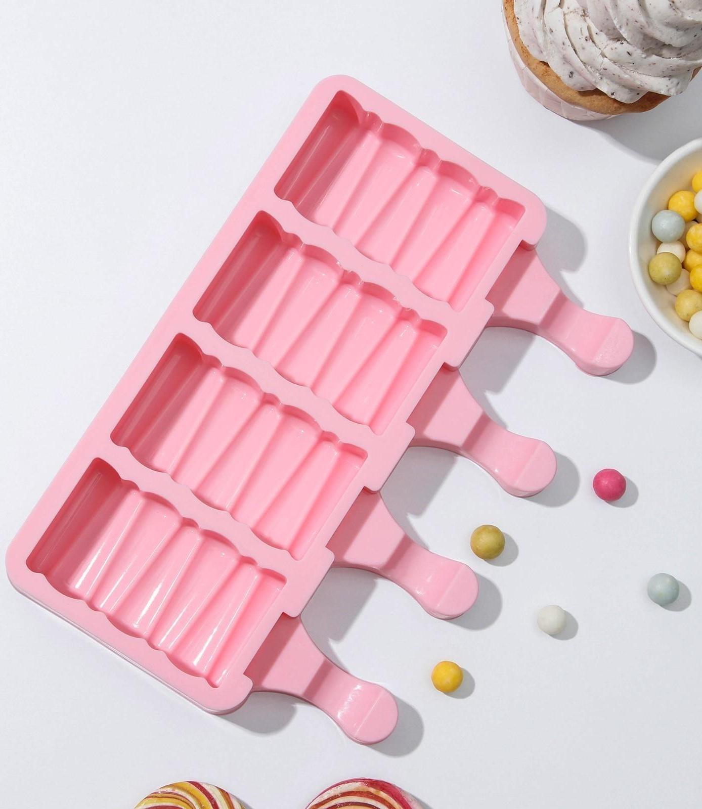 Форма для мороженого «Венеция», 18,5×12,5×2,3 см, 4 ячейки (6,9×3,7 см), цвет МИКС