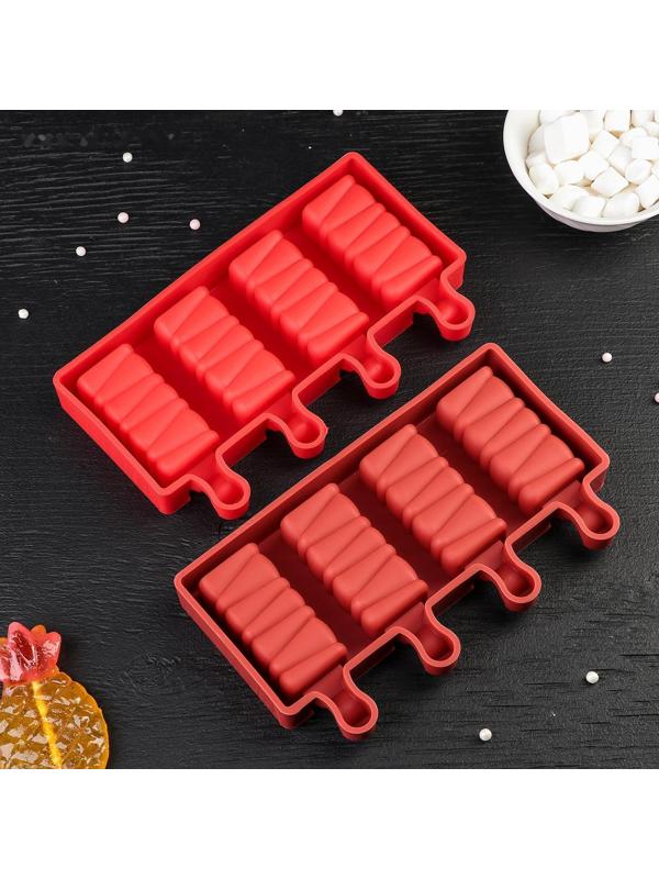 Форма для мороженого «Венеция», 18,5×12,5×2,3 см, 4 ячейки (6,9×3,7 см), цвет МИКС