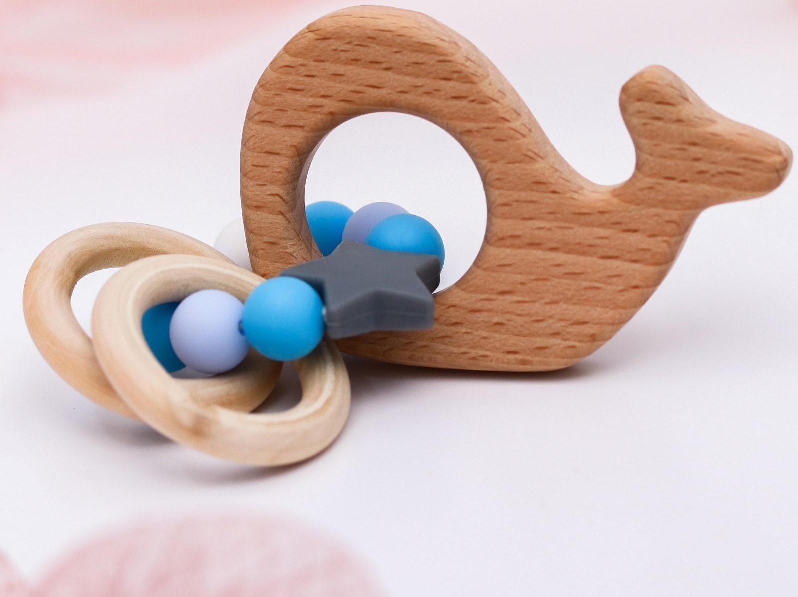 Подарочный набор: держатель для соски-пустышки и грызунок-прорезыватель «Малыш»