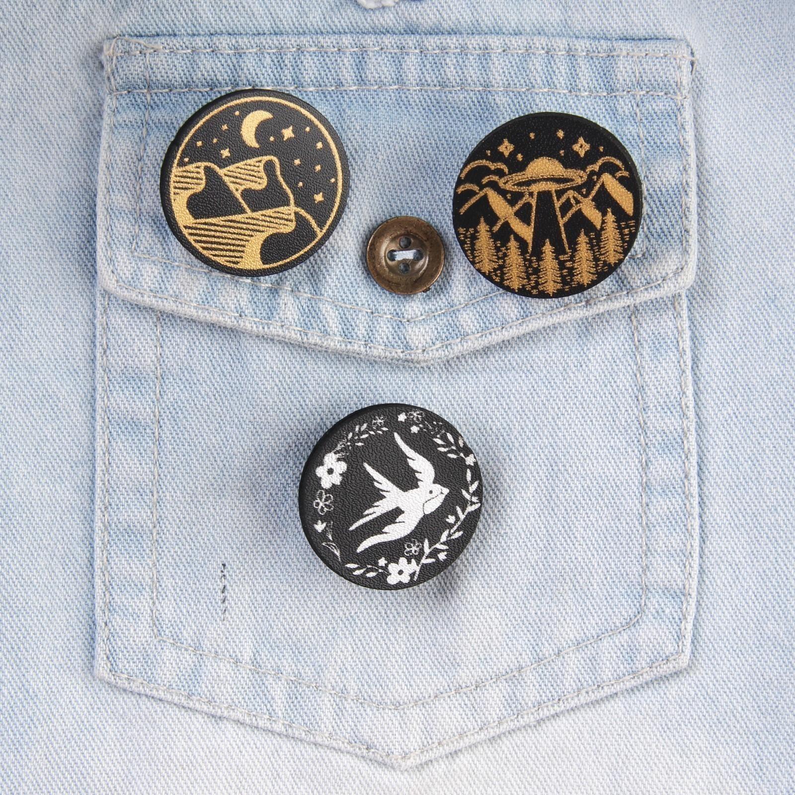 Значок из экокожи «Звери», МИКС 7 х 9 см