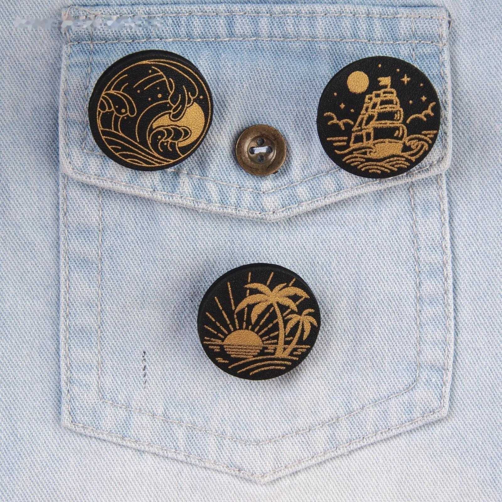 Значок из экокожи «Звери», МИКС 7 х 9 см