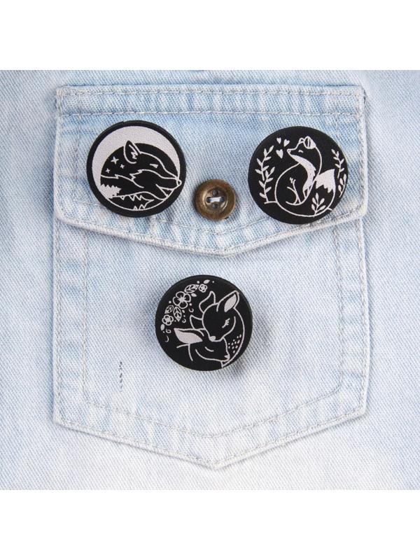 Значок из экокожи «Звери», МИКС 7 х 9 см