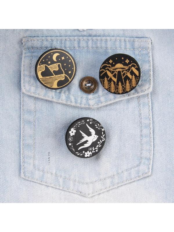 Значок из экокожи «Звери», МИКС 7 х 9 см