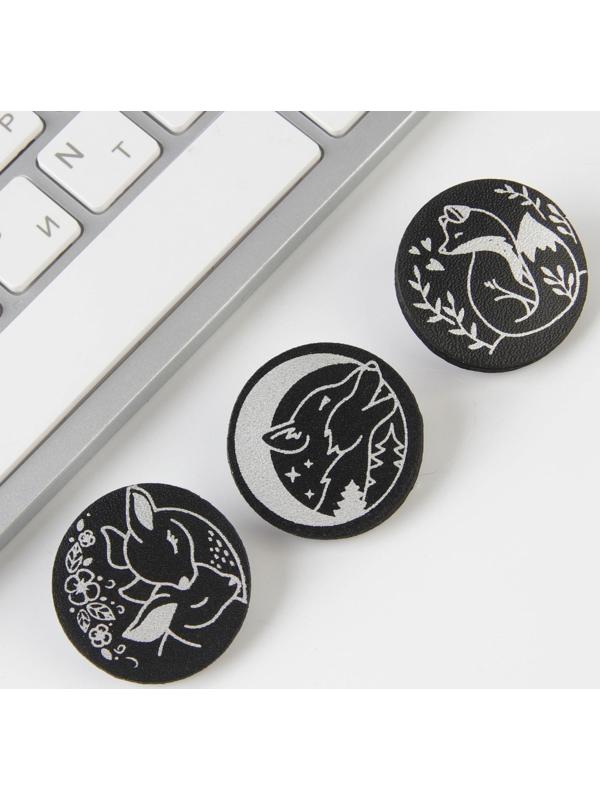 Значок из экокожи «Звери», МИКС 7 х 9 см