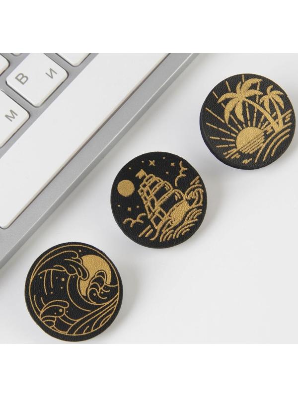 Значок из экокожи «Звери», МИКС 7 х 9 см