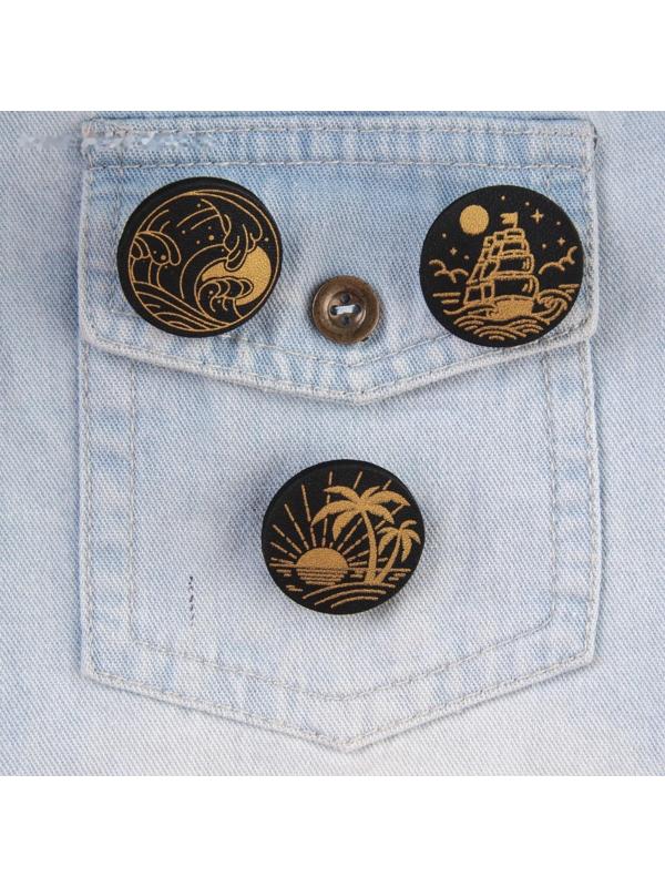 Значок из экокожи «Звери», МИКС 7 х 9 см