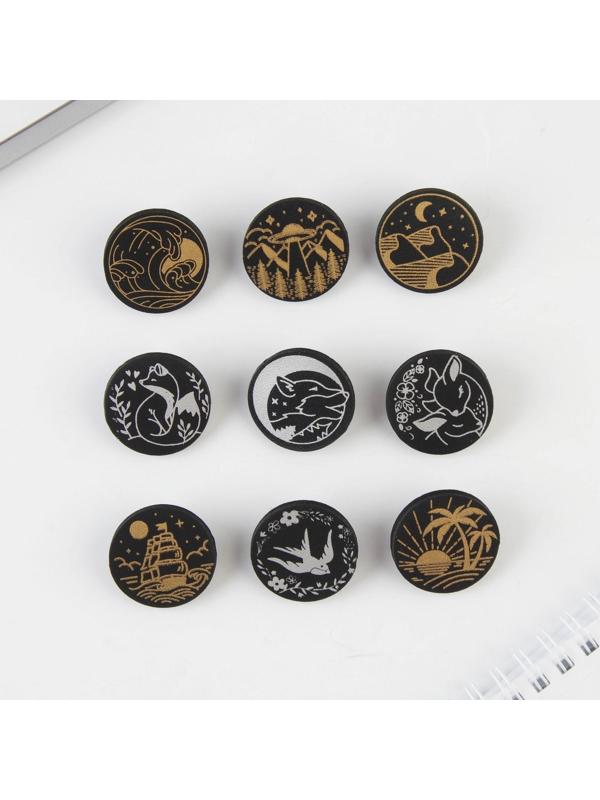 Значок из экокожи «Звери», МИКС 7 х 9 см