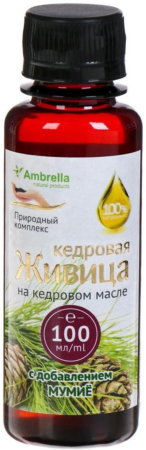 Кедровая живица на кедровом масле с мумиё, 100 мл.