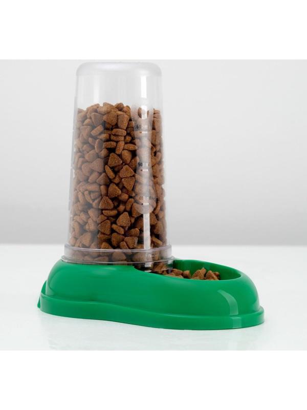 Автопоилка-автокормушка, зеленая, 0,6 л.